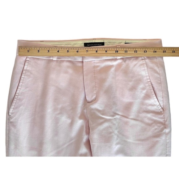 Banana Republic Women's Ryan Dress Pants Wool Career Pants Sz 4 Short Light Pink - Picture 5 of 7